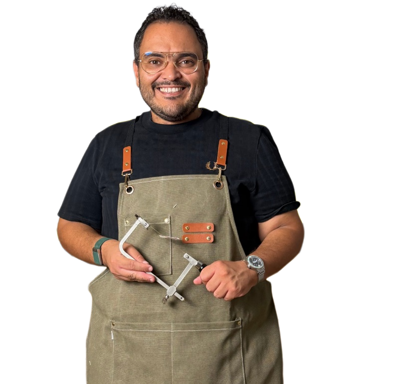 Freddy Mounir in his workshop, building a watch from scratch